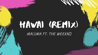 Hawái Remix  Karaoke  Maluma ft The Weeknd [upl. by Riabuz764]