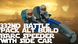 Lego 332nd BARC speeder with sidecar 75359 332nd Clone Trooper Battle Pack Alternate Build [upl. by Iinde520]