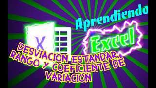 Desviacion Estandar Rango y Coeficiente de Variación en Excel [upl. by Kreiker]