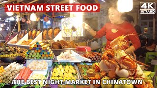 Vietnam Street Food  The Best Night Market in Chinatown Ho Chi Minh City  Walking Tour 4K [upl. by Ahsien999]