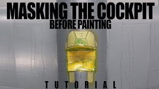 How to mask cockpit before painting  plastic scale modeling tutorial [upl. by Zelma]