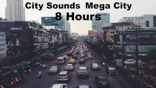 City Sounds  Mega City  Traffic Horns People Ambience [upl. by Gabriello189]