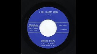 Marcos Chapa  A Que Llamas Amor  Nopal nop941b [upl. by Olgnaed]