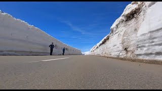 Oberalp Pass Switzerland  Car ride in HUGE 15 FEET SNOW ON SUMMIT [upl. by Keithley]