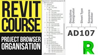 How to Organise Sheets  Project Browser in Revit Tutorial  Advanced Revit Course 02 [upl. by Nylyoj]