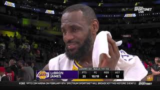 LeBron James PostGame Interview  Chicago Bulls vs Los Angeles Lakers [upl. by Anigroeg]