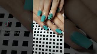 Uñas turquesa 🩵💙 fypシ゚viral nails unasacrilicas nailart turquesa [upl. by Adnofal]