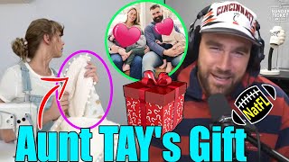 Travis Kelce reveals Taylor Swift making a handmade Gift for Jason amp Kylies fourth baby girl [upl. by Trebuh]