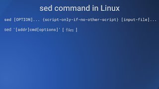 sed command in Linux [upl. by Enirol]