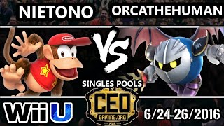 CEO 2016 Smash 4  DNG  Nietono Diddy Kong Vs OrcaTheHuman Metaknight  Smash Wii U [upl. by Hun679]