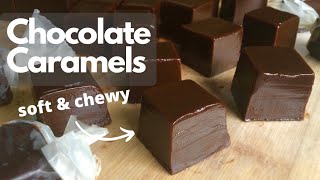 Chocolate Caramels  Old Fashioned Candy Making [upl. by Alekehs]