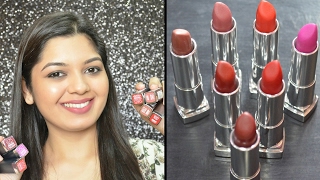 Maybelline Color Sensational Creamy Matte lipsticks  Review amp Swatches [upl. by Lindell]