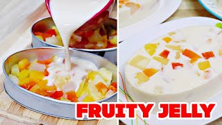 FRUITY JELLY  VERY SIMPLE AND EASY JELLY DESSERT [upl. by Wampler330]