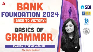 Basics of Grammar  Bank Exam 2024 Foundation  English by Kinjal Gadhavi [upl. by Ramed]