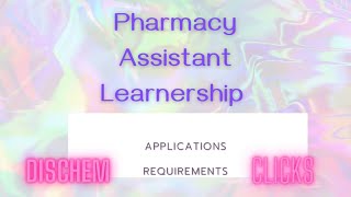 Pharmacy Assistant Learnership Application  Unemployed youth learnership  Earn while learning [upl. by Bree]