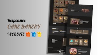 Create a Cake Bakery Website Using HTML CSS amp JS [upl. by Anerys]