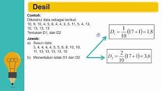 Materi ukuran letak data tunggal dan kelompok yakni kuartil dan desil [upl. by Pamela]