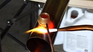 How to weld Stainless steel to brass for a still or distiller with oxy acetylene [upl. by Ahsit]