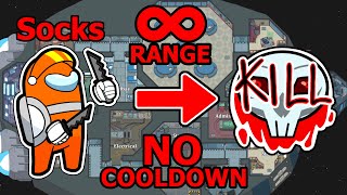 among us with NO KILL COOLDOWN and INFINITE RANGE [upl. by Nomae]