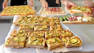 SCHIACCIATA SFOGLIATA DOPPIA FARCITURA in 5 MINUTI facile e veloce 🥒🧀 [upl. by Chancey]