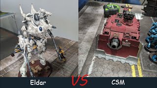 NEW Chaos Space Marines vs Eldar 2K Warhammer 40k Battle Report 10th Edition Wizards Keep RTT [upl. by Suiradel]