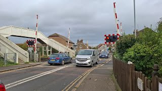 Hangman Consecutive closureHampden Park level crossing in East sussex [upl. by Matlick]