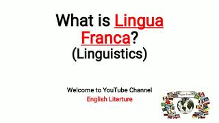 What is Lingua Franca  Concept  Explained in Urdu Hindi [upl. by Eli69]