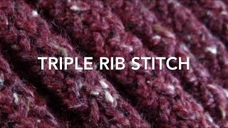 Loom Knit  Triple Rib Stitch [upl. by Abie880]