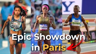 Epic Showdown in Paris Women’s 100Meter Final Preview  Paris Olympics 2024 [upl. by Win866]