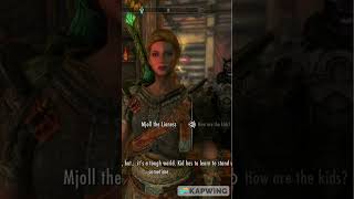 Mjoll about kids in Riften Skyrim Anniversary Edition [upl. by Lap539]