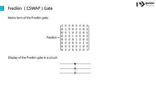 Section 7 MultiQubit Logic Gates  Lecture 7 Fredkin CSWAP Gate [upl. by Hillman249]