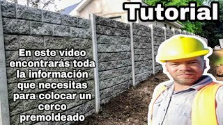 Tutorial de instalación de un cerco premoldeado [upl. by Papagena]