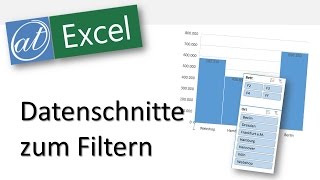 Excel  Datenschnitte zum Filtern von Tabellen und Diagrammen [upl. by Urquhart]