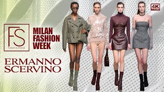 ERMANNO SCERVINO FW 2425 MILAN FASHION WEEK 4K Full Show FASHION ATLAS Collection  Nora Svenson [upl. by Nedearb]