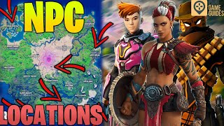 HOW TO HIRE FORTNITE NPCS  All Hireable NPC Locations Chapter 2 Season 5 [upl. by Ilrebmyk]