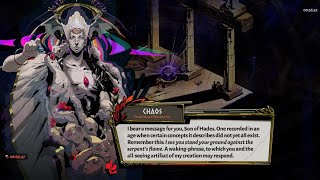 HADES  Chaos Teaches Zagreus the Hidden Aspect of Aegis Shield Waking Phrase [upl. by Keung]