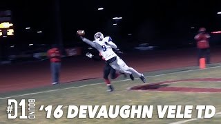 RIDICULOUS ONEHANDED TD CATCH Devaughn Vele 16 WR Rancho Bernardo CIF State Regionals [upl. by Elburr]