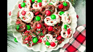 Christmas Chocolate Pretzels Recipe [upl. by Hera]