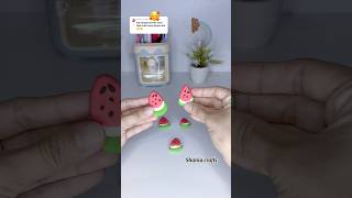 DIY Foam Clay 🍉✨clayart claykeychain airdryclayideas [upl. by Irec64]