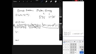 Honors Solving a Photon Calc frequency wavelength and nm [upl. by Cavill]