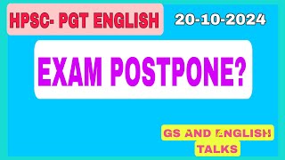 HPSC PGT EXAM POSTPONE [upl. by Dnomsed]