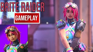 New Brite Raider Skin Gameplay Fortnite [upl. by Wilbur]