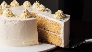 The Best Vanilla Cake Recipe  Stays Moist for Days [upl. by Mattias525]