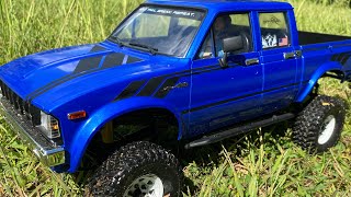 RC4WD Trailfinder II 110 Toyota Hilux on the trail crawling and trailing after morning rain [upl. by Brittnee328]