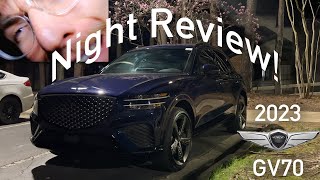 Reviewing the Gorgeous 2023 Genesis GV70 Sport Prestige at Night [upl. by Ennaharas]