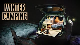 How To Stay Warm Winter Car Camping [upl. by Nwahsat]