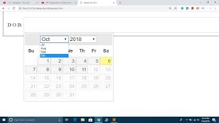 jQuery Tutorial 17 Set minimum and maximum date dynamically in jQuery UI Datepicker [upl. by Holzman]