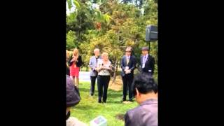 Commemorative planting by Mayor Ito of Christchurch SisterCity Kurashiki [upl. by Blain]