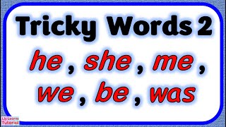 Reading Tricky Words 2  he she me be we was  Used in Sentences  Liy Learns Tutorial [upl. by Odlanar]