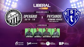 OPERÁRIO 1 X 1 PAYSANDU  BRASILEIRÃO SÉRIE B 2024  AO VIVO [upl. by Keppel]